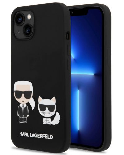 Калъф Karl Lagerfeld - MS Karl and Choupette, iPhone 14 Plus, черен - 3